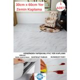 Renkli Duvarlar 30cm x 60cm 1 Adet Yapışkanlı Floor Pvc Panel Yer Zemin Kaplama Paneli Arkası Kauçuklu Banyo Mutfak