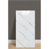Renkli Duvarlar 30x60 Cm Beyaz Gri Mermer Desenli Yapışkanlı Seramik Köpük Duvar Paneli Kağıdı Sticker cf1003