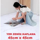 Renkli Duvarlar 45cm x 45cm 1 Adet Yapışkanlı Parke Floor Pvc Panel Yer Zemin Kaplama Paneli Arkası Kauçuklu 15p