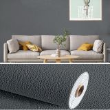 Renkli Duvarlar 50x280cm(1,4m2) KoyuGri Antasit Kendinden Yapışkanlı Duvar Kağıdı Dokulu Esnek Silinebilir