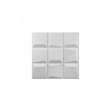 Renkli Duvarlar 50X50cm 1 Adet Yıkanabilir 3D Yapışkanlı Beyaz Geometrik Desen Boyanabilir Duvar Paneli Kağıdı Abs