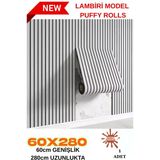 Renkli Duvarlar 60Cm X 280Cm 1 Adet Kendinden Yapışkanlı Açık Gri Lambiri Desenli Duvar Paneli Kağıdı Yg006