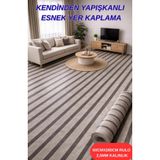Renkli Duvarlar 60cmx280cm 1 Adet Yapışkanlı Rulo Açık Gri Lambiri Desenli Duvar ve Yer Paneli Mineflo YG006