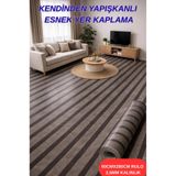 Renkli Duvarlar 60cmx280cm 1 Adet Yapışkanlı Rulo Kömür Gri Lambiri Desenli Duvar ve Yer Paneli Kağıdı Mineflo GS802
