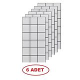 RENKLİ DUVARLAR 60x30cm Parlak Siyah Çizgili Beyaz Kare Yapışkanlı Esnek Karavan Banyo Wc Duvar Kaplama Paneli