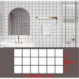 Renkli Duvarlar 60x30cm Parlak Siyah Çizgili Beyaz Kare Yapışkanlı Karavan Prefabrik Banyo Wc Duvar Kaplama Paneli