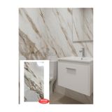 Renkli Duvarlar 60x30cm Shiny Royal Marble Mermer Desenli Yapışkanlı Mutfak Banyo Kaplama Duvar Paneli Kağıdı CF-004