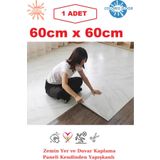 Renkli Duvarlar 60X60cm 1 Adet Floor Pvc Panel Yapışkanlı Yer Zemin Kaplama Paneli Arkası Kauçuklu 6216