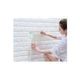 Renkli Duvarlar 70x23cm(0,17M2) Beyaz Kendinden Yapışkanlı 3d Duvar Kağıdı Paneli