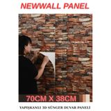 RENKLİ DUVARLAR 70x38 cm Kendinden Yapışkanlı 3D Boyut Duvar Kaplama Kağıdı Paneli