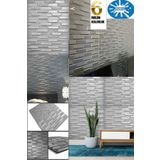 Renkli Duvarlar 70x38cm (0,26M2) Piramit Model Ofis Salon Oda Gri Opak 3d Kendinden Yapışkanlı Duvar Kağıdı Paneli