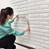 Renkli Duvarlar 70X46 Cm Kendinden Yapışkanlı 3D Esnek Sünger Duvar Kaplama Kağıdı Paneli