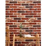 Renkli Duvarlar 70x70cm 1 Adet Silinebilir Yapışkanlı Çok Renkli Tuğla Desen Salon Şömine Duvar Kağıdı Paneli Nw149