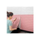 Renkli Duvarlar 70x77cm (0,53m2) Nw03 Pembe Kendinden Yapışkanlı Oyun Alanı Bebek Odası Çocuk Odası 3d Dekoratif Duv