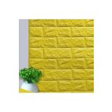 Renkli Duvarlar 70x77cm(0.53m2) Kendinden Yapışkanlı 3d Sarı Renkli Duvar Kağıdı Paneli Nw138
