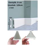 Renkli Duvarlar 8cmx120cm Munut PVC Süpürgelik Suya Neme Dayanıklı PVC Parke Seramik Salon Mutfak Süpürgeliği