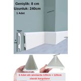 Renkli Duvarlar 8cmx240cm Munut PVC Süpürgelik Suya Neme Dayanıklı PVC Parke Seramik Salon Mutfak Süpürgeliği
