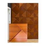 Renkli Duvarlar Açık Kahverengi 50x50cm 1 Adet 3D ABS Desenli PVC Dayanıklı Duvar Paneli Silinebilir Boyanabilir