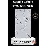 RENKLİ DUVARLAR Alternatif Kaplama UV PVC Mermer Panel Calcatta 1 Adet 60x120cm Ev Ofis Otel Duvar Kaplama Paneli