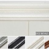 renkli duvarlar Beyaz 8x117 cm Kendinden Yapışkanlı Duvar Kağıdı Kenar Çıtası