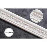 Renkli Duvarlar Beyaz Motifli 8CM-110CM Yapışkanlı Çıta Çerçeve Süpürgelik