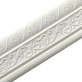 Renkli Duvarlar Beyaz Motifli 8cm-115cm Yapışkanlı Çıta Çerçeve Süpürgelik