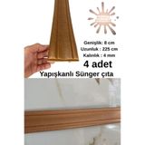 Renkli Duvarlar Düz Kahverengi 8cm-225cm 4 Adet Kendinden Yapışkanlı Çıta Çerçeve Süpürgelik
