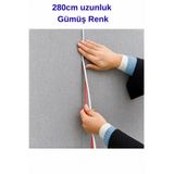 Renkli Duvarlar Gümüş Kendinden Yapışkanlı 1 Adet 0.8mm x 280cm Duvar, Mobilya Kenar Dekoratif Koruma Şerit çıta
