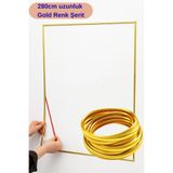 Renkli Duvarlar Kendinden Yapışkanlı 1 Adet 280cm Gold Şerit Duvar, Mobilya Kenar Dekoratif Koruma çıta Süpürgelik