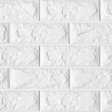 RENKLİ DUVARLAR Kendinden Yapışkanlı 3D Duvar Kağıdı Paneli 70x38 cm Beyaz