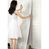 Renkli Duvarlar Kendinden Yapışkanlı Beyaz Tuğla Desen 3D Duvar Kağıdı Paneli Tek Parça 70X500 cm - 70 x 500 cm