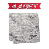 Renkli Duvarlar Kendinden Yapışkanlı Çift Renk Alaca Gri Tuğla Esnek Tuğla Sünger Duvar Paneli 70x77 Cm 4 Adet nw13