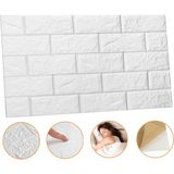 Renkli Duvarlar Kendinden Yapışkanlı Silinebilir Esnek Duvar Paneli Kağıdı 70X38CM - Beyaz - 70 x 38 cm