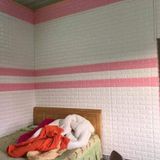 Renkli Duvarlar Kız Çocuk Ve Yatak Odası Pembe Yapışkanlı Panel 3D Duvar Kağıdı