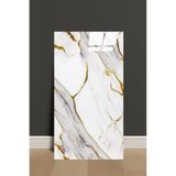 Renkli Duvarlar LS6010 Yaldızlı Gold Mermer Desenli 60x30cm Yapışkanlı Mutfak Banyo Kaplama Duvar Paneli Kağıdı