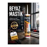 Renkli Duvarlar Mastik 450 gram Dolgu Pencere Kapı Kenar Duvar Çıtası Yapıştırıcısı Beyaz Silikon Mastik
