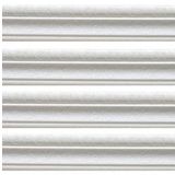 RENKLİ DUVARLAR Motifli Beyaz Esnek 8cm-230cm x 4 Adet Yapışkanlı Duvar Çıta Çerçeve Süpürgelik