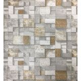Renkli Duvarlar Ofis Dükkan Mağaza Kendinden Yapışkanlı Gri Kahverengi Küp Desen Duvar Kağıdı Paneli NW130 - 70 x 77 cm