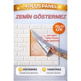 Renkli Duvarlar Plus Panel Zemin Göstermez Arkası Folyolu 2mm Yapışkanlı Silinebilir Sünger Duvar Paneli Kağıdı
