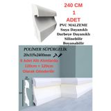 Renkli Duvarlar Polimer Lake Beyaz Ledli Süpürgelik 11.5cm x 240cm 1 Adet Salon Ev Ofis Koridor Parke Süpürgelik