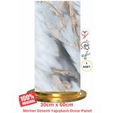 Renkli Duvarlar Shiny Mix Color Mermer Desenli 60x30cm Yapışkanlı Mutfak Banyo Kaplama Duvar Paneli Kağıdı TX-092