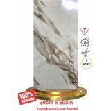 Renkli Duvarlar Shiny Royal Marble Mermer Desenli 60X30CM Yapışkanlı Mutfak Banyo Kaplama Duvar Paneli Kağıdı CF-004 - 30 x 60 cm