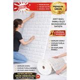 Renkli Duvarlar Silinebilir Çıkart Yapıştır Sticker Yapışkanlı Duvar Kağıdı Paneli 3d Tuğla Desen Beyaz