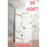 Renkli Duvarlar TX-077 20 Adet Fayans Mermer Sünger Duvar Kendinden Yapışkanlı Ev Dekorasyonu Duvar Paneli Kağıdı
