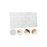 Renkli Duvarlar Yapışkanlı 3D Esnek Sünger Duvar Kaplama Kağıdı Paneli Salon Ofis Ev Tv Arkası 1 Adet 70x38 cm NW100