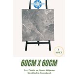 Renkli Duvarlar Yapışkanlı Yer Zemin Kaplama Paneli Arkası Kauçuklu 60X60cm Banyo Salon Floor Pvc Panel 617