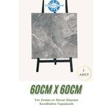 RENKLİ DUVARLAR Yapışkanlı Yer Zemin ve Duvar Kaplama Paneli Arkası Kauçuklu 60X60cm Banyo Salon Floor Pvc Panel 617