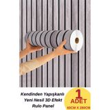 Renkli Duvarlar Yeni Nesil Lambiri Efekt Akustik Kendinden Yapışkanlı Açık Gri Duvar Paneli Kağıdı Yg-006 Ofis Ev