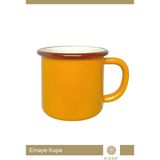 Renkli Emaye Kupa, Retro Tarz, Şık ve Dayanıklı, Sıcak Içim Keyfi - Altın - Seçenek 1