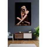 Renkli Erotik Kadın Model Fotoğrafı Dekoratif Dikey Kanvas Tablo Tekli Ev Kafe Ofis 3024